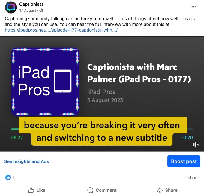 Instagram Reels screenshot showing UI elements clashing with subtitles